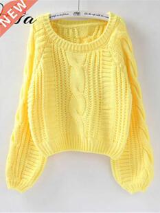H.SA Roupas Femininas Women Pull Sweaters 2022 New Yellow Sw