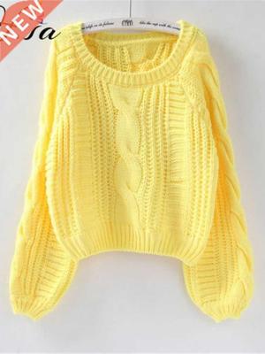 H.SA Roupas Femininas Women Pull Sweaters 2022 New Yellow Sw