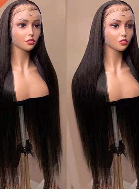 1x6 Straight HD Lace Frontal Human Hair Wigs Brazilian Tran