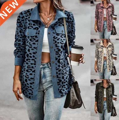 XL plus size autumn/winter leopard print jacket大码夹克外套