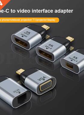OSEVPORF Type C To HDMI/VGA/RJ45/8K DP/Mini DP HD Video Con