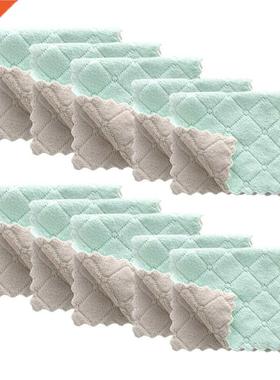 10PCS Non-Stick Oil Kitchen Towels Fast Drying Dish Cloths