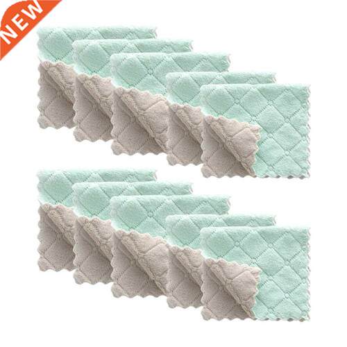 10PCS Non-Stick Oil Kitchen Towels Fast Drying Dish Cloths