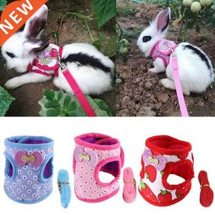 Rabbit Hamster Vest Harness With Leash Bunny Chest Strap