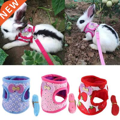 Rabbit Hamster Vest Harness With Leash Bunny Chest Strap