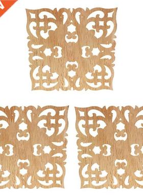 AT69 -3X Wooden Decal Supply European-Style Applique Real
