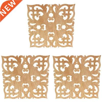 AT69 -3X Wooden Decal Supply European-Style Applique Real