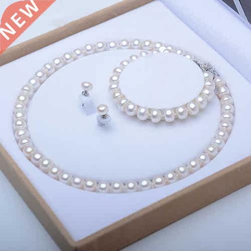 Pearl Jewelry Sets Genuine Natural Freshwater Pearl Necklace