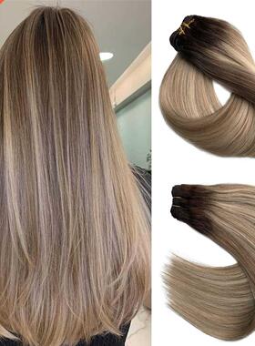 Omre Highlight Doule Weft Hair Extensions Human Hair Sew I