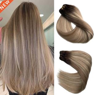 Omre Highlight Doule Weft Hair Extensions Human Hair Sew I
