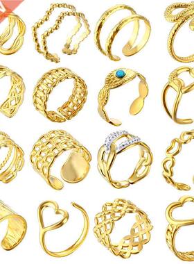 Punk Stainless Steel Finger Rings For Women High Quality Met