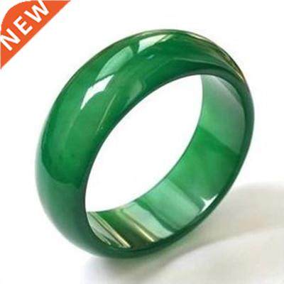 100% Natural green jade agate rings for women men jade ring
