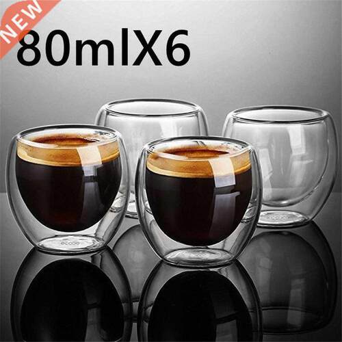 New Heat-resistant Double Wall Glass Cup Beer Espresso Coffe