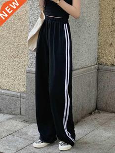 HOUZHOU Black Sweatpants Women Autumn Korean Style 2