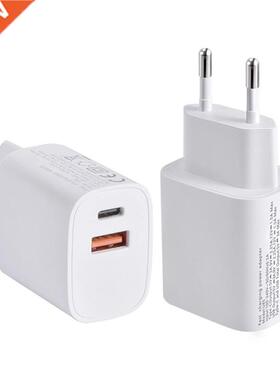 Dual EU US Plug 20W USB-C Power Adapter Charger Fast Charger