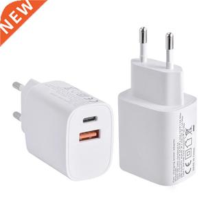 Dual EU US Plug 20W USB-C Power Adapter Charger Fast Charger