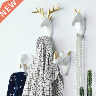 1pc Hanging Hook Animal Head Decorative Hook Deer Elephant