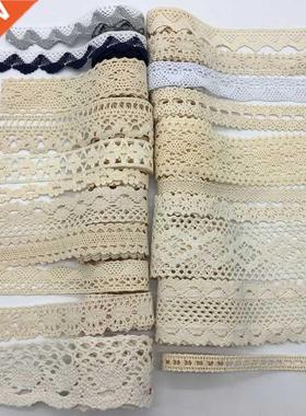 2 Yards/lot Apparel Sewing Fabric Ivory Cream Black Trim Cot