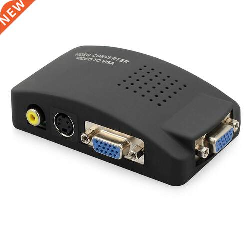 RCA Composite AV S-Video to VGA Converter Box CCTV DVR PC La
