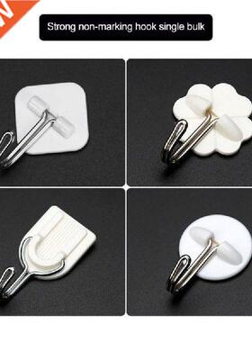 5pc Strong Adhesive Wall Sticky Hooks 180 Degree Rotating