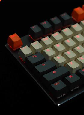 124 Key PBT Doubleshot Backlit 96 75% 68 Keycaps Carbon Miam