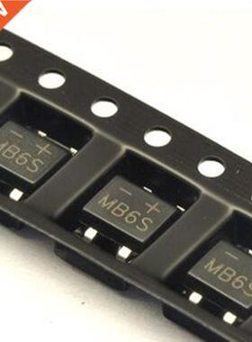 1000pcs MB6S SOP4 Single Phases Diode Rectifier Bridge 0.5A