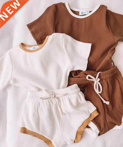 Baby Clothes Set 2Pcs Solid ort Sleeve Top orts Suit Gir