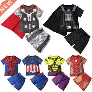 Baby Boys Superhero Clothes Set Kids T-Shirt + Short Pants O