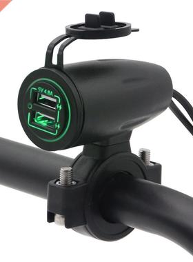 Waterproof 3 Colors C USB Voltmeter Power Adapter Chger