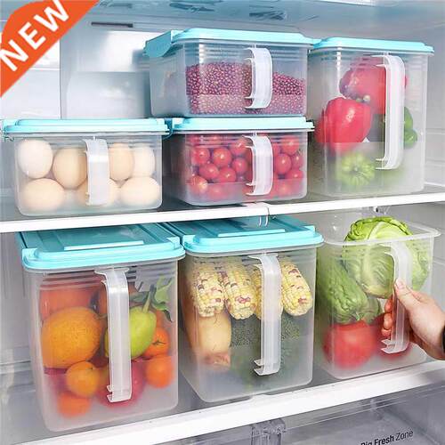 Transparent Refrigerator Storage Box Fruit Basket Kitchen