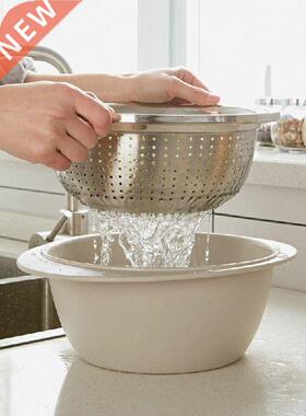 Stainless Steel Double-Layer Vegetable Washing Basket