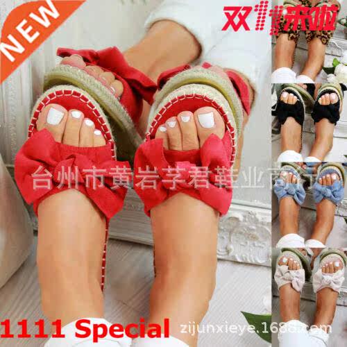 40414243大码女士花朵凉拖鞋Plus-size ladies' flower slippers