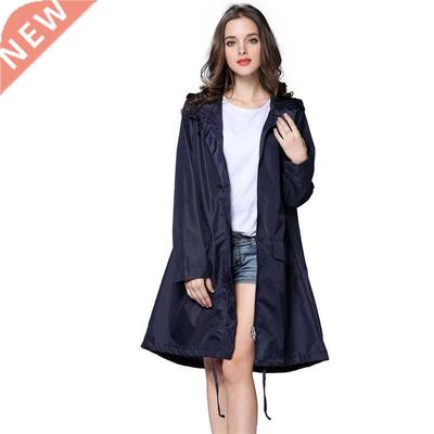7 Colors Trench Coat Style Raincoat Women Outdoor Rain Ponch