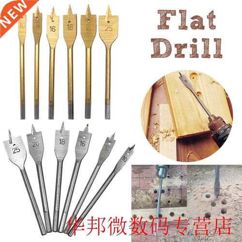 Woodworkng Flat Drll Bt 6pcs/set 10mm-25mm Steel Wood Fla