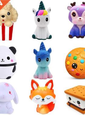 Jumbo Kawaii Popcorn Unicorn Cake Squishy Donut Fruit Squish