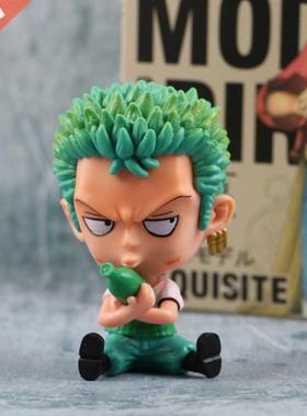 8cm Anime One Piece Luffy Zoro PVC Action Figure Toys Collec