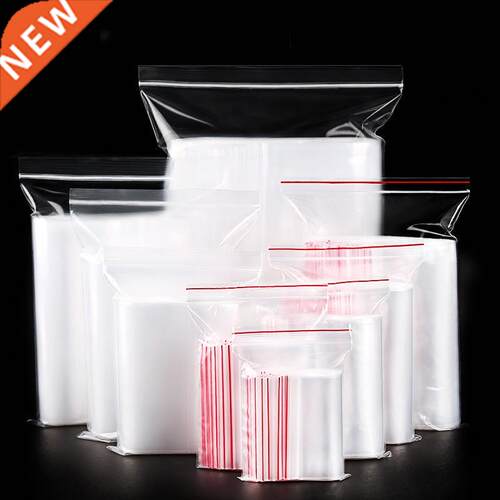 100pcTransparent Self Sealing Plastic Storage Bag Food Stora