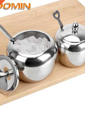HOOMIN Apple Sugar Bowl Seasoning Jar With Lid and Spoon
