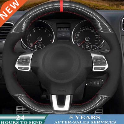 Customzed Hand Sewng Brad Car Steerng Wheel ver For Volk