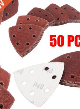 50pcs 40 60 80 100 120 Grits Sanding Disc Paper 90mm Triang