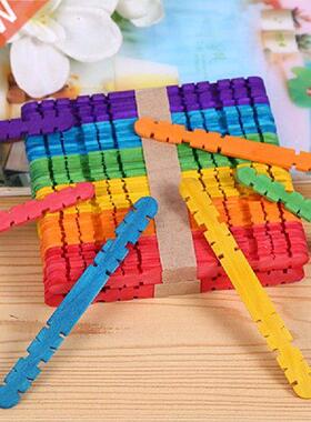 50Pcs/set Natural Wood Ice Cream Stick Kids  Hand Crafts