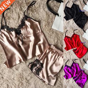 Robe Babydoll Sleepwear Pajama Pjs Sets Camisole Shorts Set