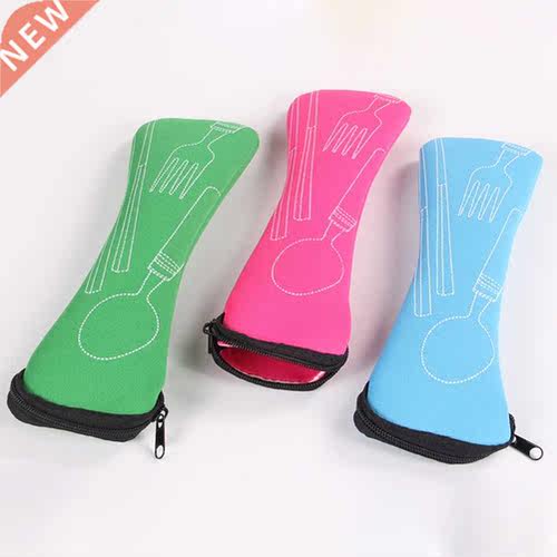 New 1pc Portable Tableware Box Flip Cover Type Cutlery Case