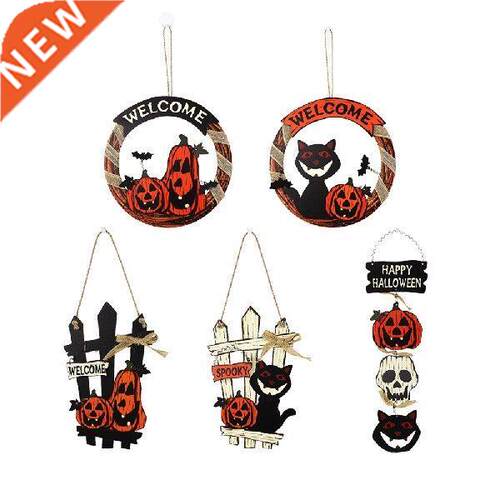 Funny Halloween Stereo Decor Home Wood Wall Door Hanging