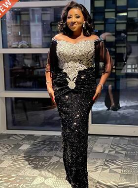 African Dresses Women Autumn African Women Sleeveless Black