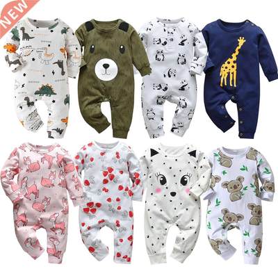 Newborn Baby Boys Girls Romper Pajamas Infant Clothing Cotto