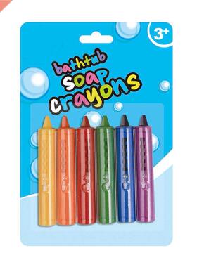 6pcs Non Toxic Plastic Safety Bath Crayon Set Waable Fun