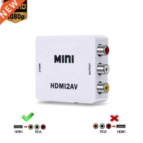 HDMI TO AV Scaler Adapter HD Video Box HDMI to RCA AV/CVSB L