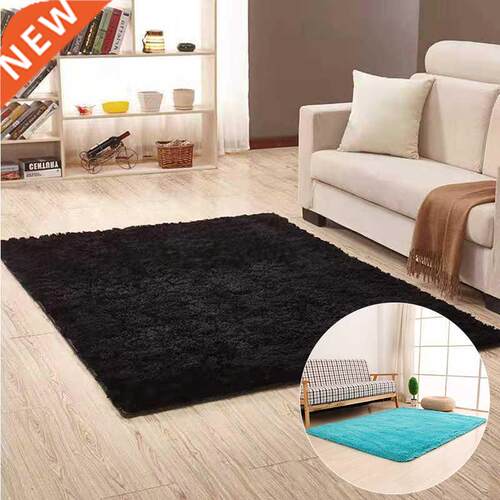 Solid Color Long Plush Carpet Rectangular Soft Fluffy