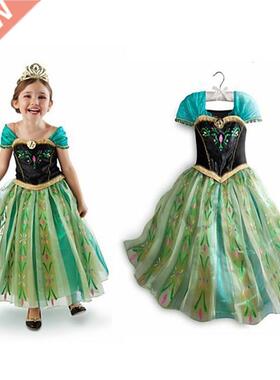 Frozen Slim dresses Girls princess dress children dress ANNA